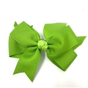 Nordstrom 6.5" Green Grosgrain Ribbon Hair French Barrette Girls Preowned